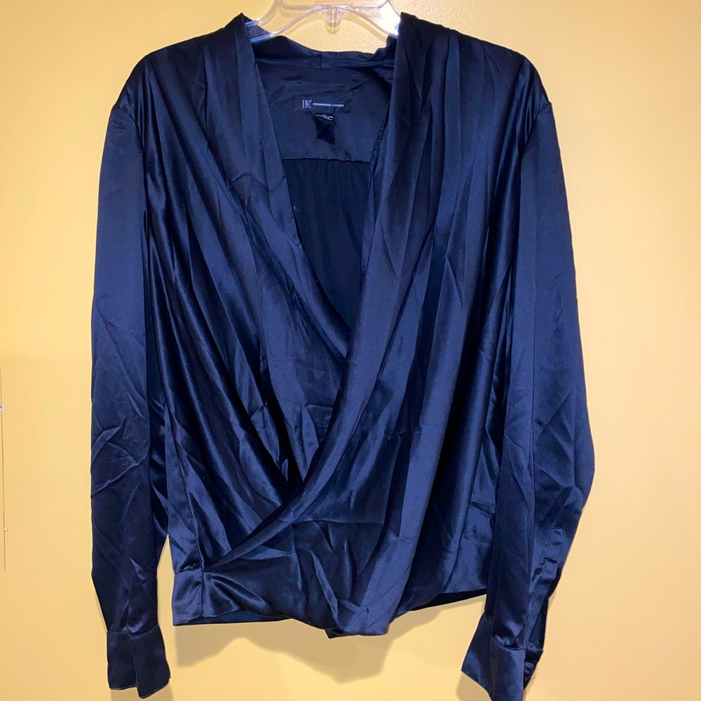 INC size 14 blue top